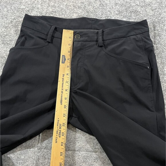 Lululemon Pants Mens Black Mission Pant II Performance Golf Stretch Casual Sz 34 - Picture 1 of 9